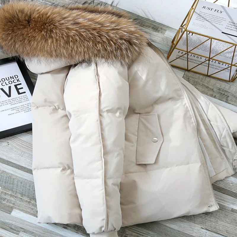 

Женская зимняя короткая парка с хлопковой подкладкой и меховым воротником, размеры до 3XL