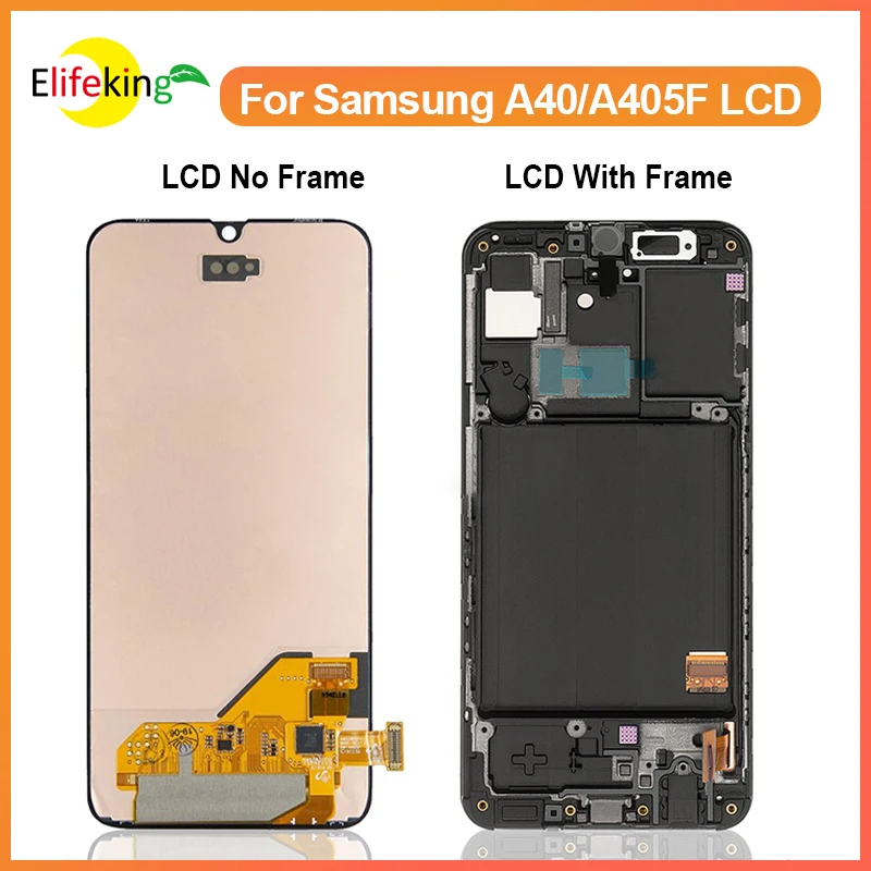 

100 Tested AAA+++ LCD Display For Samsung A40 2019 A405 LCD Touch Screen Digitizer Assembly With Frame Replacement Repair Parts