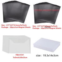 10 pcslot multiple rubber soft magnetic sheet and storage boxbag for diy scrapbooking album embossing paper cards 2021 new