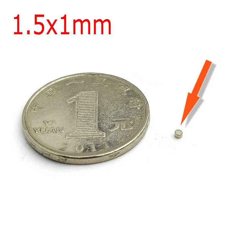 

20~500Pcs 1.5x1mm Small N35 Round Magnet 1.5*1 mm Neodymium Magnet Permanent NdFeB Super Strong Powerful Magnets 1.5x1 mm