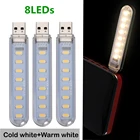 Мини Портативный USB LED светильник для книг DC5V ультра яркая лампа для чтения книг 8leds светильник s для портативного ПК ноутбука
