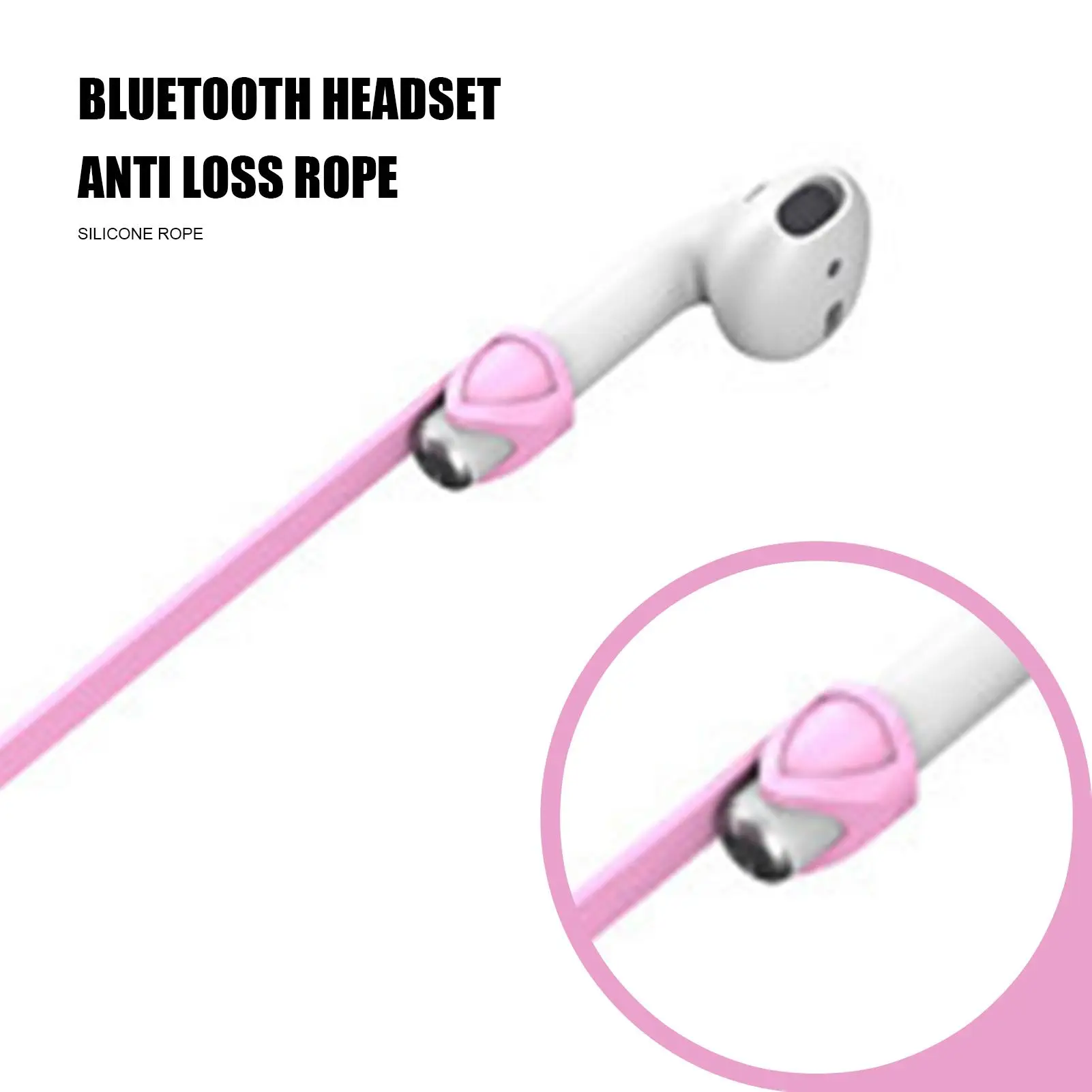 

Anti-Lost Leash Flexibility Dirt Resistant 3 Colors Neck Rope Cord Wireless Headset Silicone Anti-Lost Lanyard For Airpods，For A