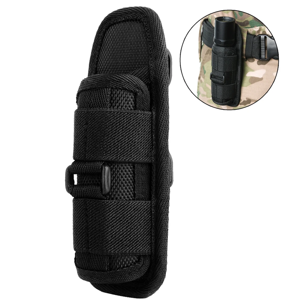 

Outdoor Tactical Flashlight Pouch Holster 360 Degree Rotatable Clip Torch Cover for Belt Flashlight Holder for UC30 G2 501B/502B