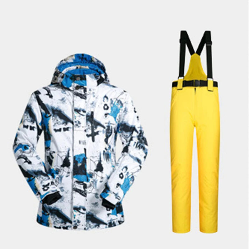 

Ski Suit Men Brands New Male Outdoor Thermal Waterproof Windproof Super Promotion Jacket Pants Snow Set Winter Ski And Snowboard