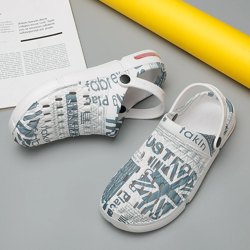 Мужские Пляжные шлепанцы уличные сандалии повседневная обувь для воды 45 цветов