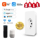 Wi-Fi Smart Plug 16A BR Socket Tuya Smart Life APP работает с Alexa Google Home Assistant Голосовое управление монитором питания