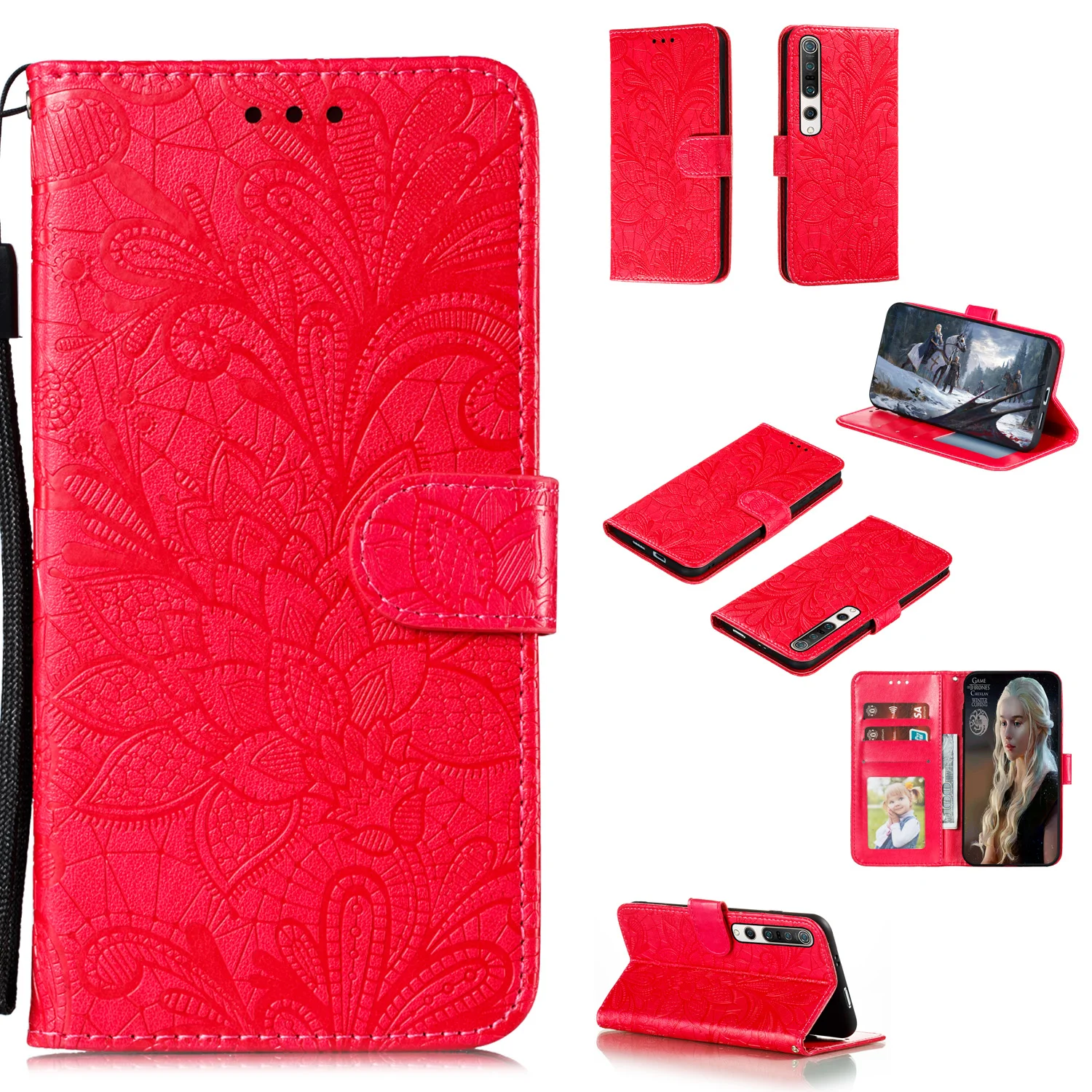 Кожаный чехол книжка с бумажником и подставкой для телефона Xiaomi Redmi Note 9 Pro 8T 7 6 9A 9C 8 - Фото №1