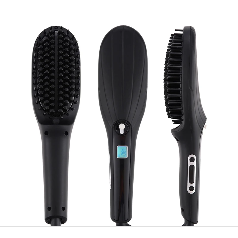 

Hair Straightener Brush Steam Fastly Beard Straighting Hair Comb Led Display Hair Straightener With Plug Steame Ionic Brush