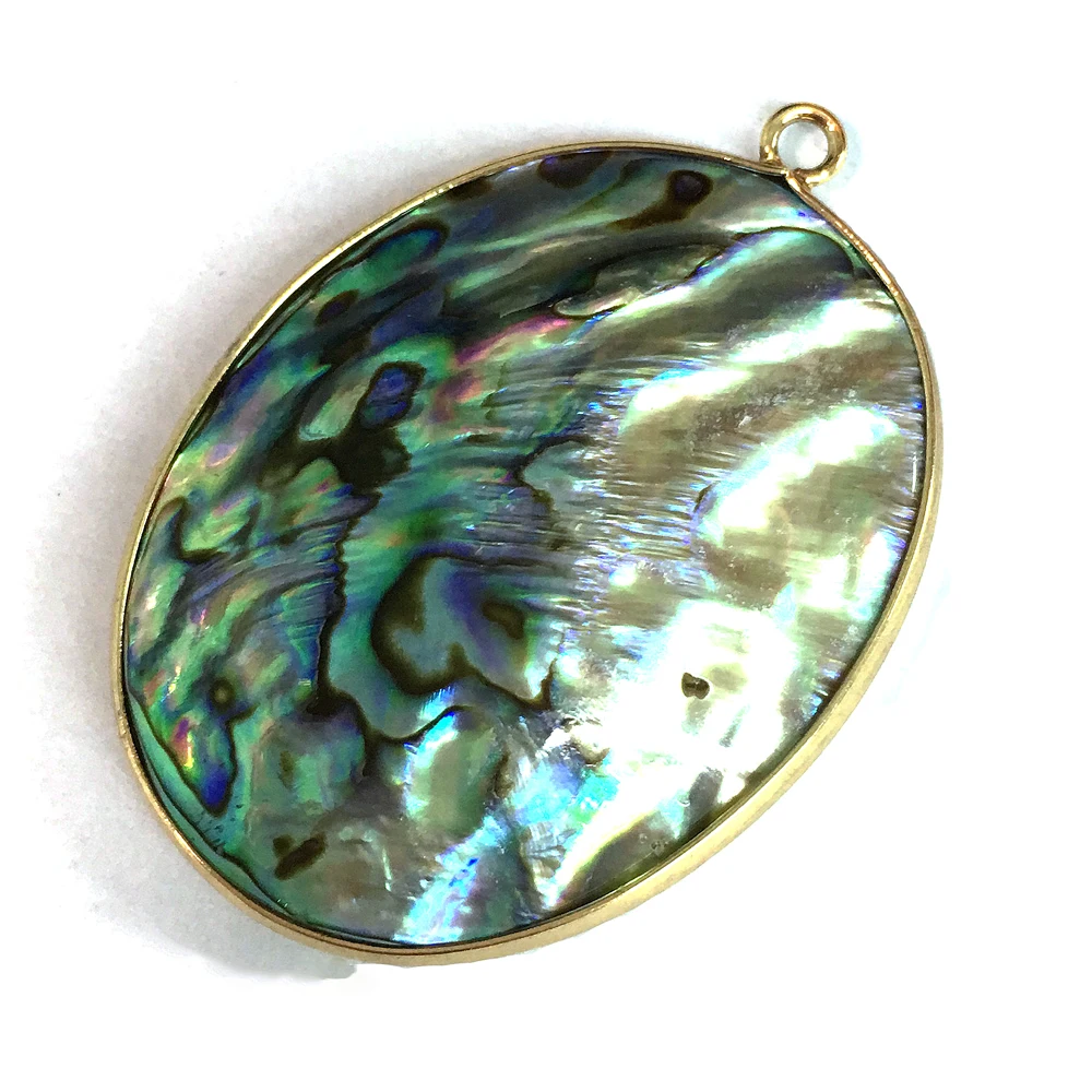 

1pcs Egg Shape Abalone Shell Charms Pendants for Jewelry Making DIY Necklace Bracelet Earrings Accessories Size 30x60-30x70mm