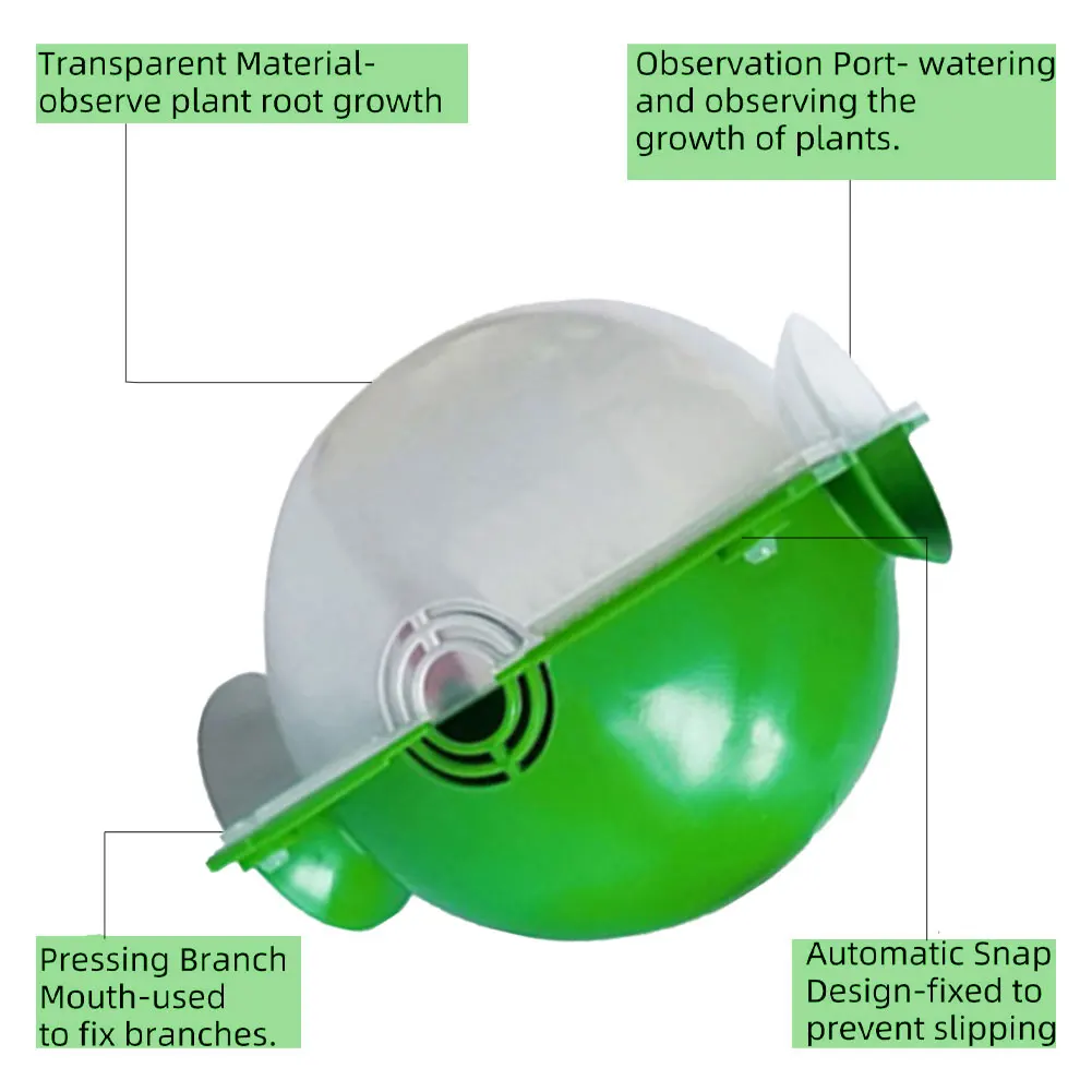 

10PCS Plant Root Device Root Breeding Ball High Pressure Growing Spreading Box For Garden Plugs Propagation Growing Boxes