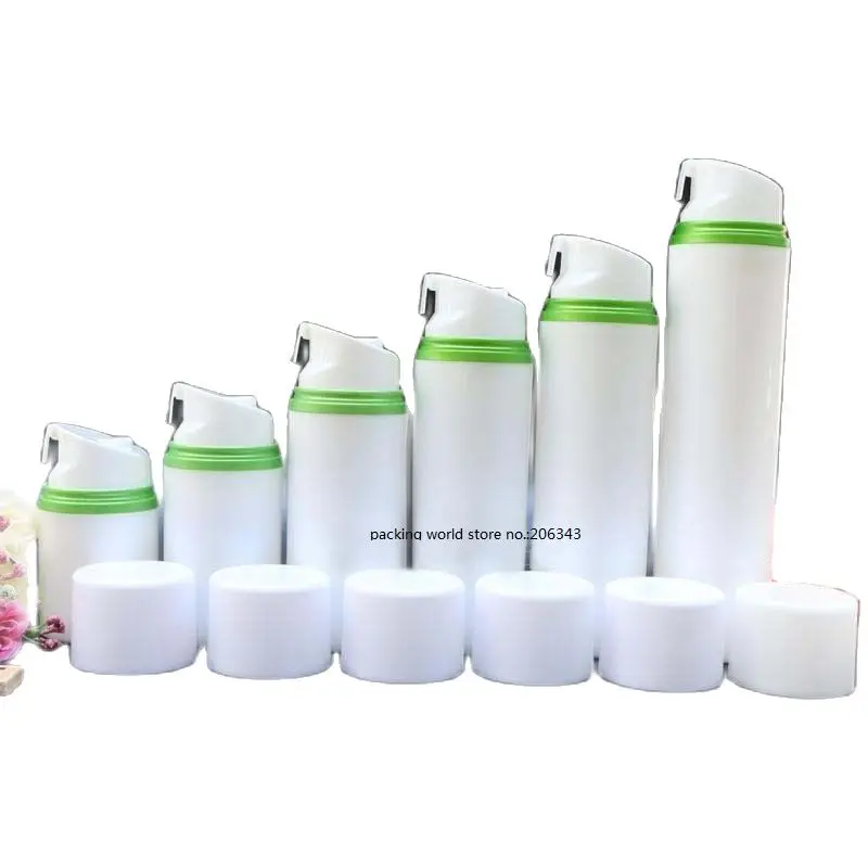 50 мл пластиковый безвоздушный пресс-насос для бутылки зеленый ободок