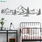 Наклейка на стену с изображением природных гор, сосновые деревья, домашний декор, гостиная, спальня, приключения, Декор, виниловые крутые фрески YT4502