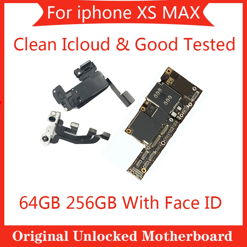 

Full Chips Motherboard For Iphone XS MAX With / Without Face ID,100% Original Unlocked Mainboard With IOS System Logic Board