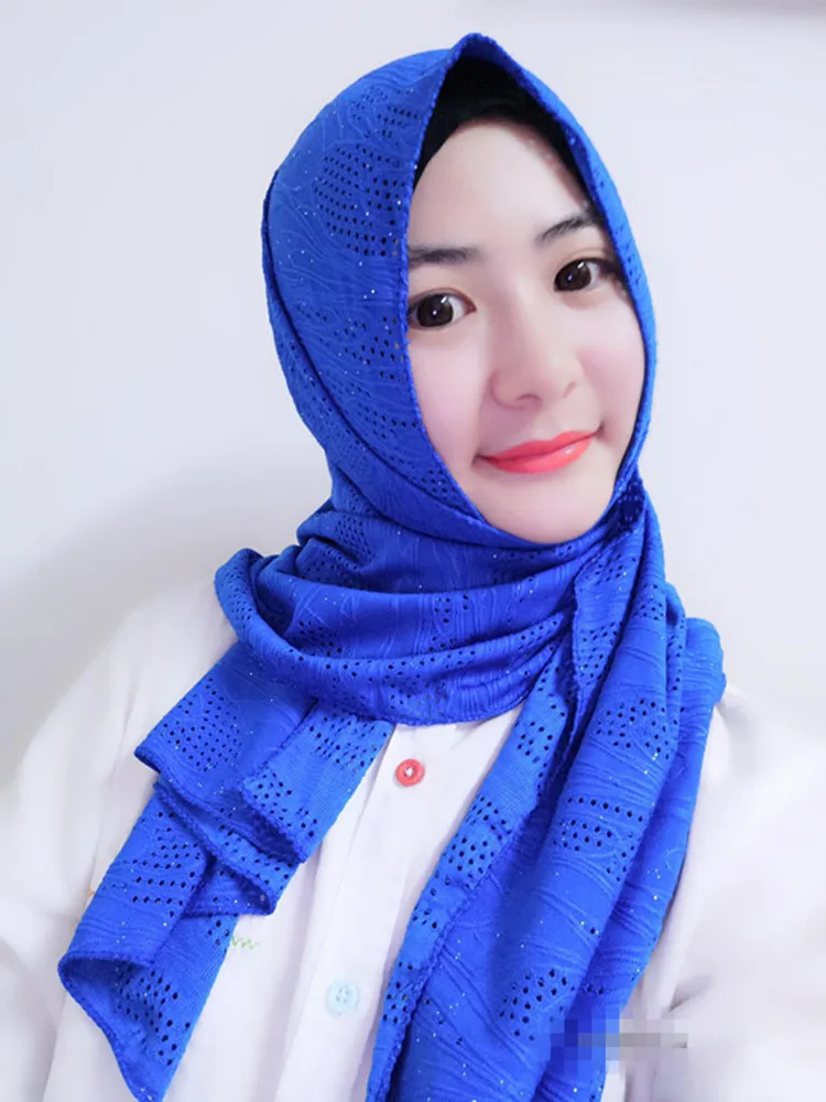 

H138 Hot Style Sprinkle Silver Hollow Malaysia Fashion Scarf Scarf Scarf Cap H138 Muslim Hijab Women Turban Cap