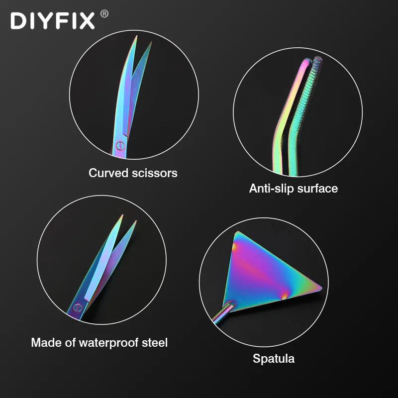 5 шт. пинцеты для аквариума из нержавеющей стали|Промышленные пинцеты| |