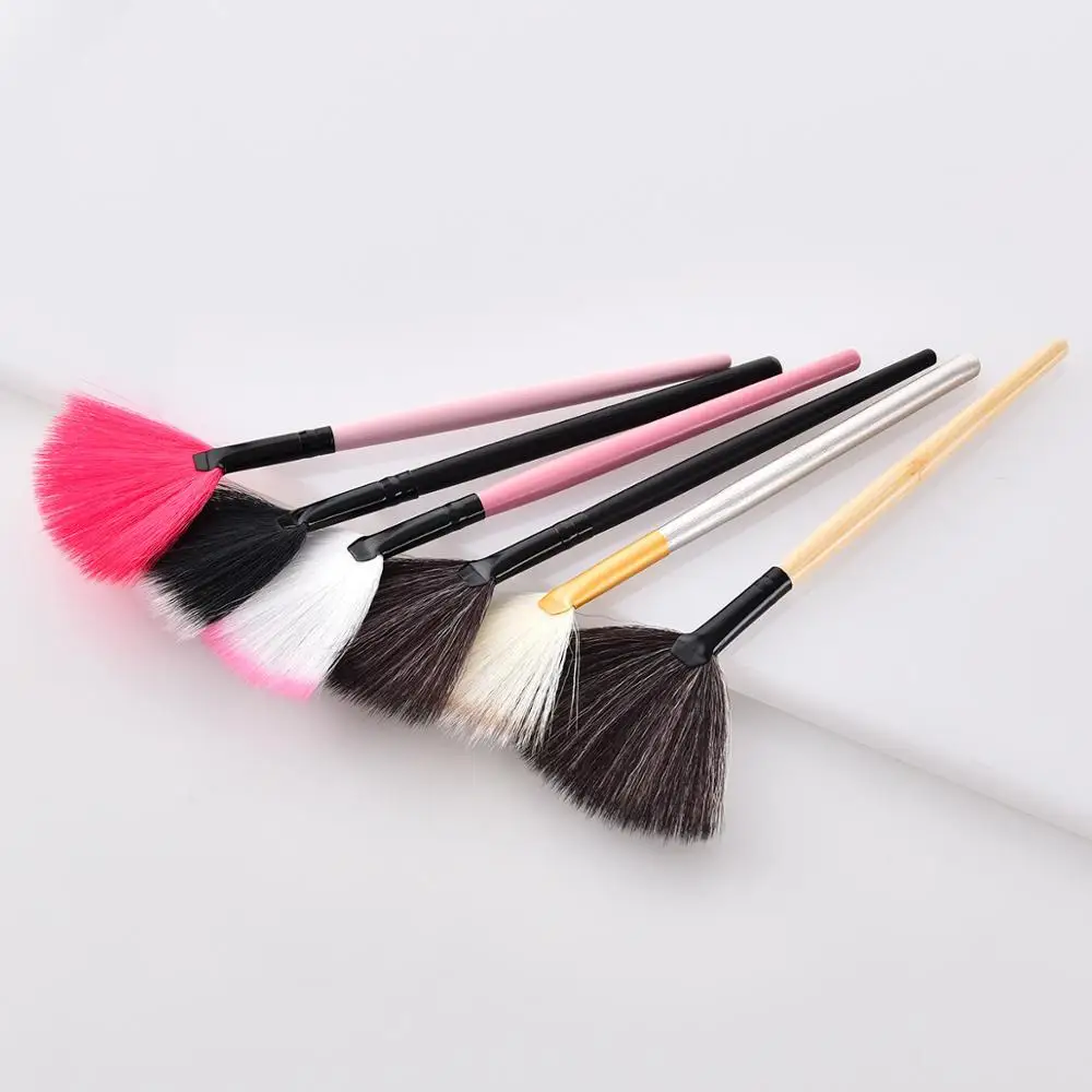 1 шт. профессиональные веерные кисти для макияжа разных форм натуральная
