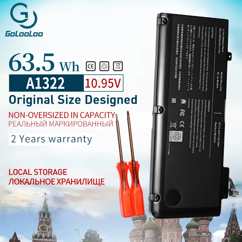 Аккумулятор A1322 для ноутбука APPLE MacBook Pro 13 дюймов A1278 (2009 2010 2011 2012) MB990 MB991 MC700 MC374 MD313