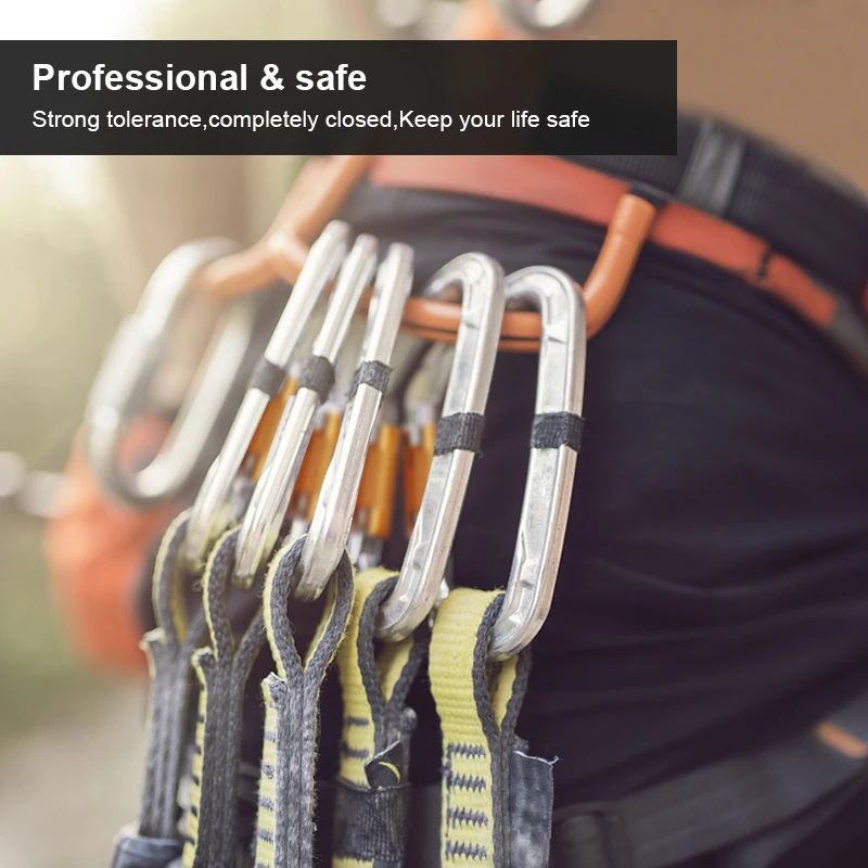 Автоматическая блокировка 25KN авиационный алюминиевый карабин для скалолазания d