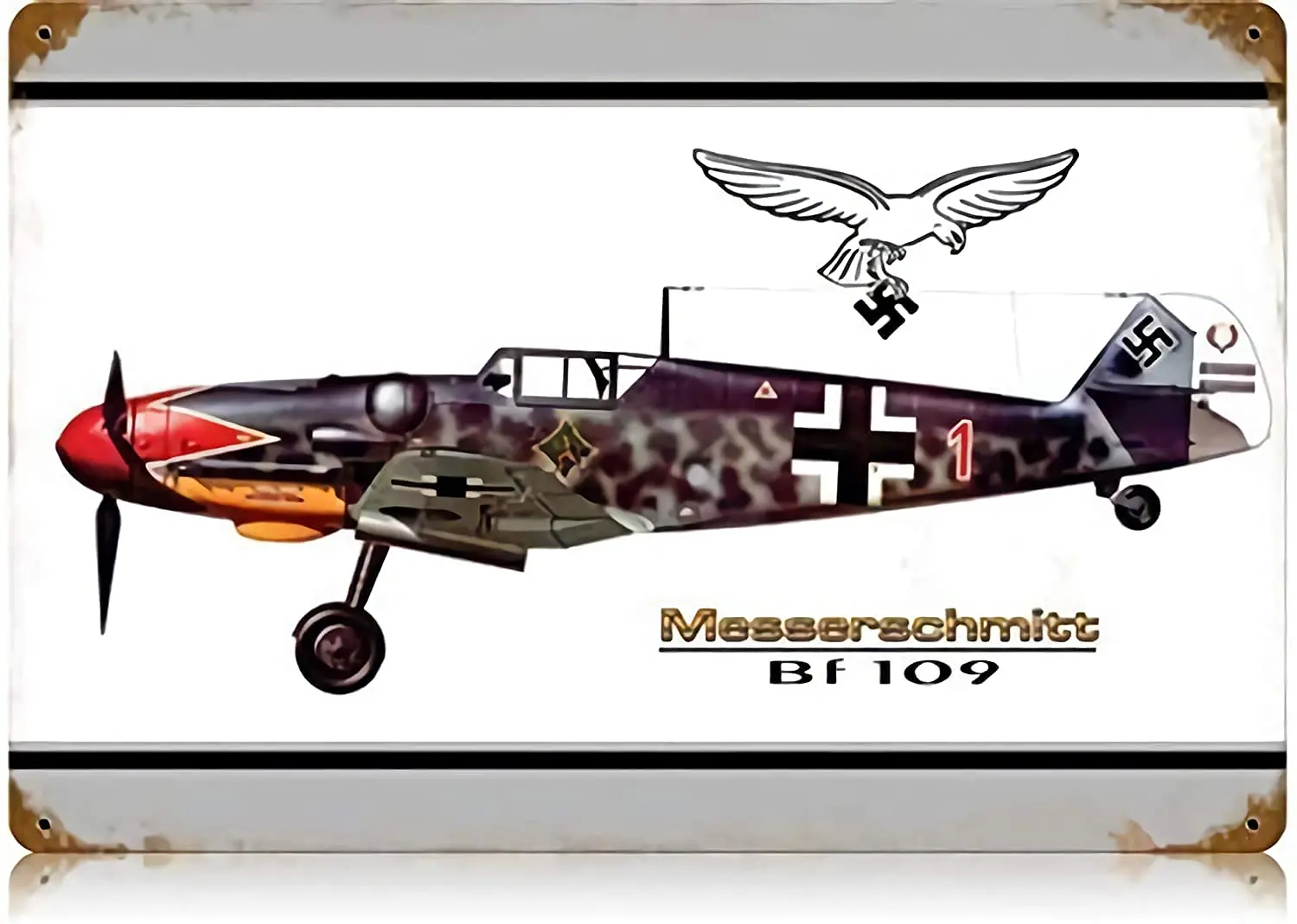 

Металлическая табличка Messerschmitt BF-109 8x12 дюймов