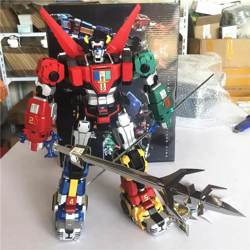 В наличии 5 в 1 Voltron супер сплав Soul Beast King GoLion Металл трансформация фигурка робота