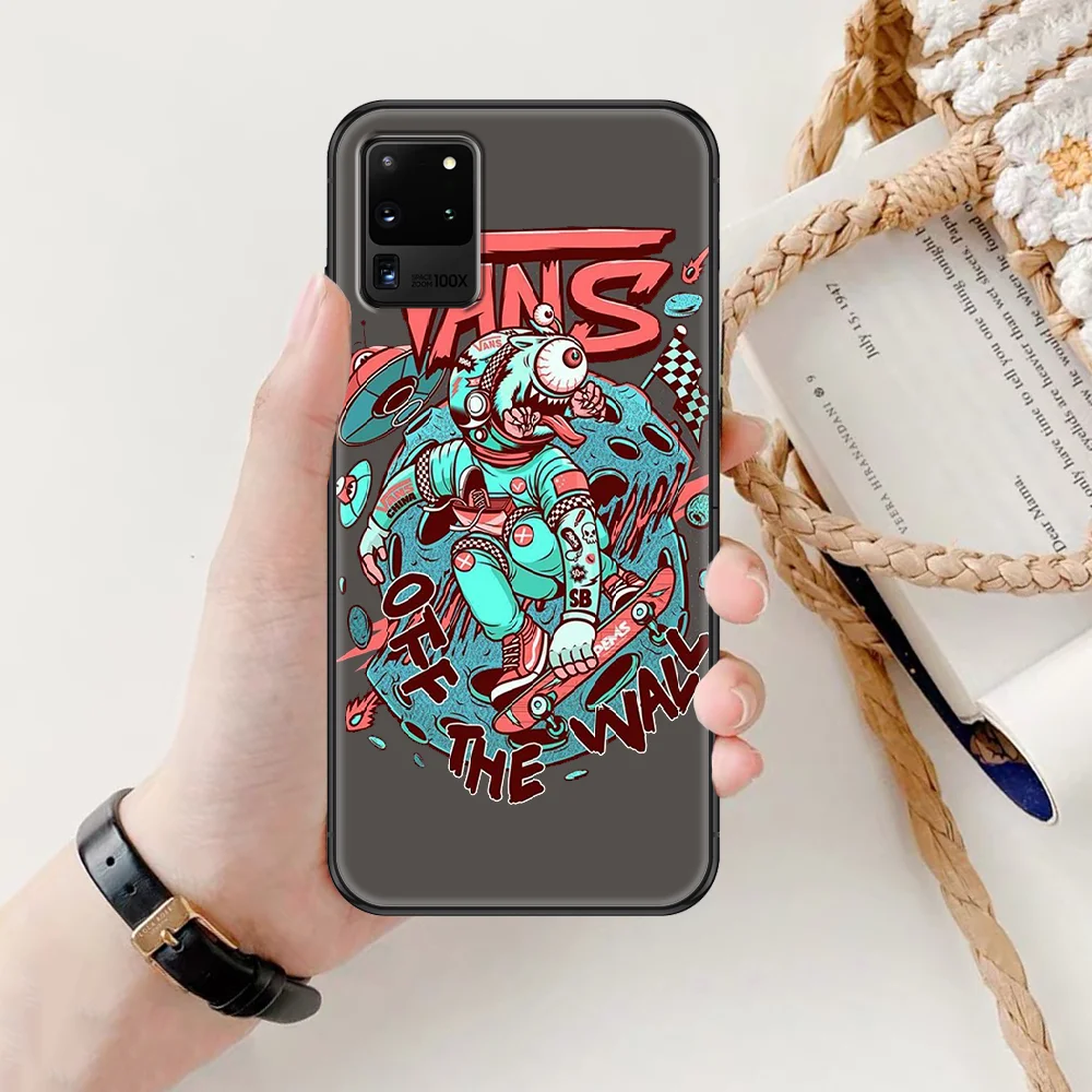 

Street Skateboard Brand vansing Phone case For Samsung Galaxy Note 4 8 9 10 20 S8 S9 S10 S10E S20 Plus UITRA Ultra black pretty