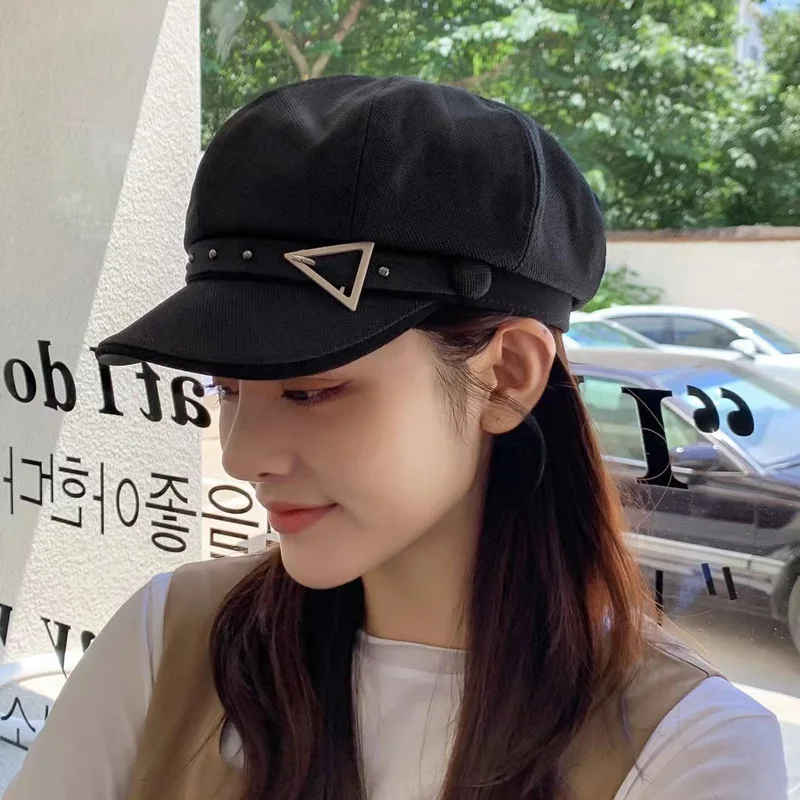 Кепки Foux для газетчика Женская Всесезонная Повседневная треугольная