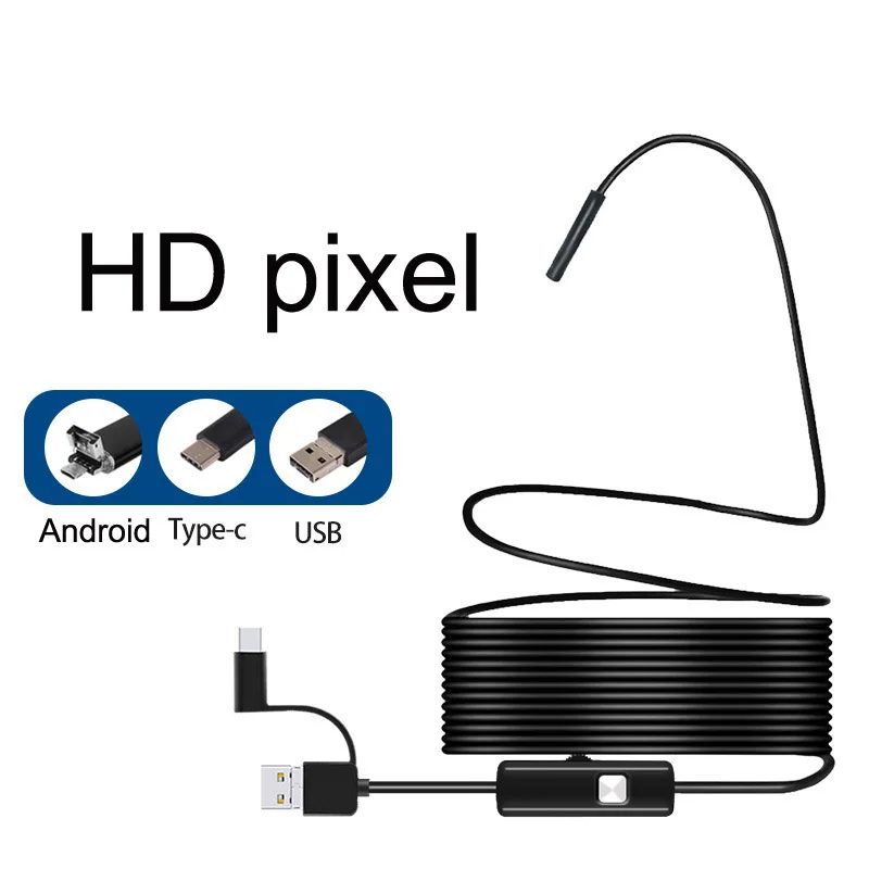 

Endoscope Camera 720P Sewer Drain Snake Security Usb Camera HD Endoscopic Pipe Locator Usb Borescope Mini Camera