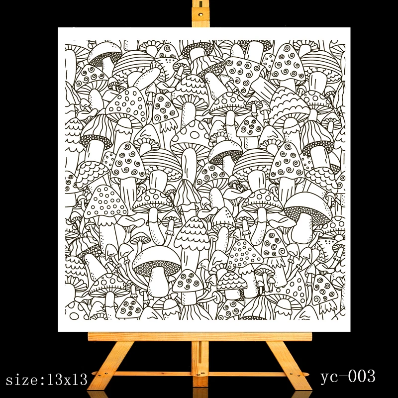 Большие прозрачные штампы ZhuoAng в виде грибов/Создание открыток праздничные