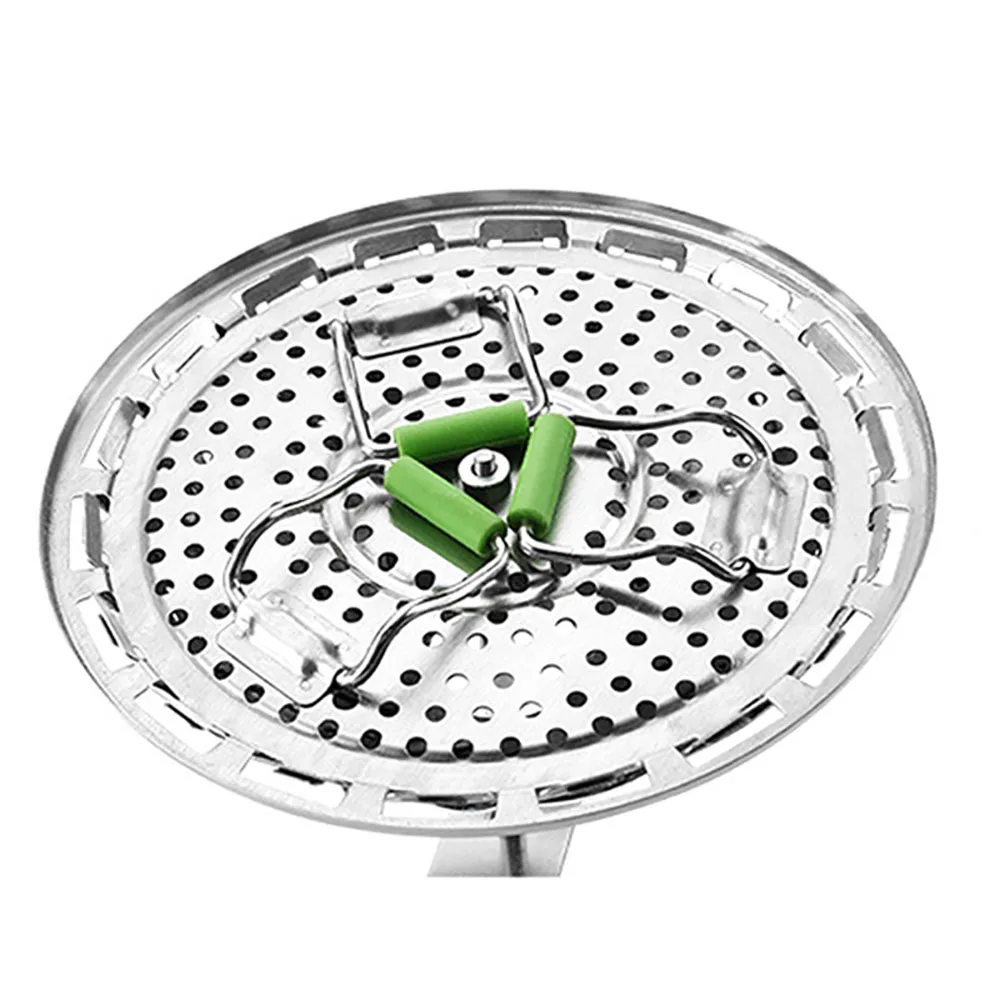 Silver Расширяемая Пароварка для овощей из нержавеющей стали, складная корзина для пищевых яиц, корзина для посуды, вставка для кастрюль, кастрюль, скороварки - Цвет: Silver