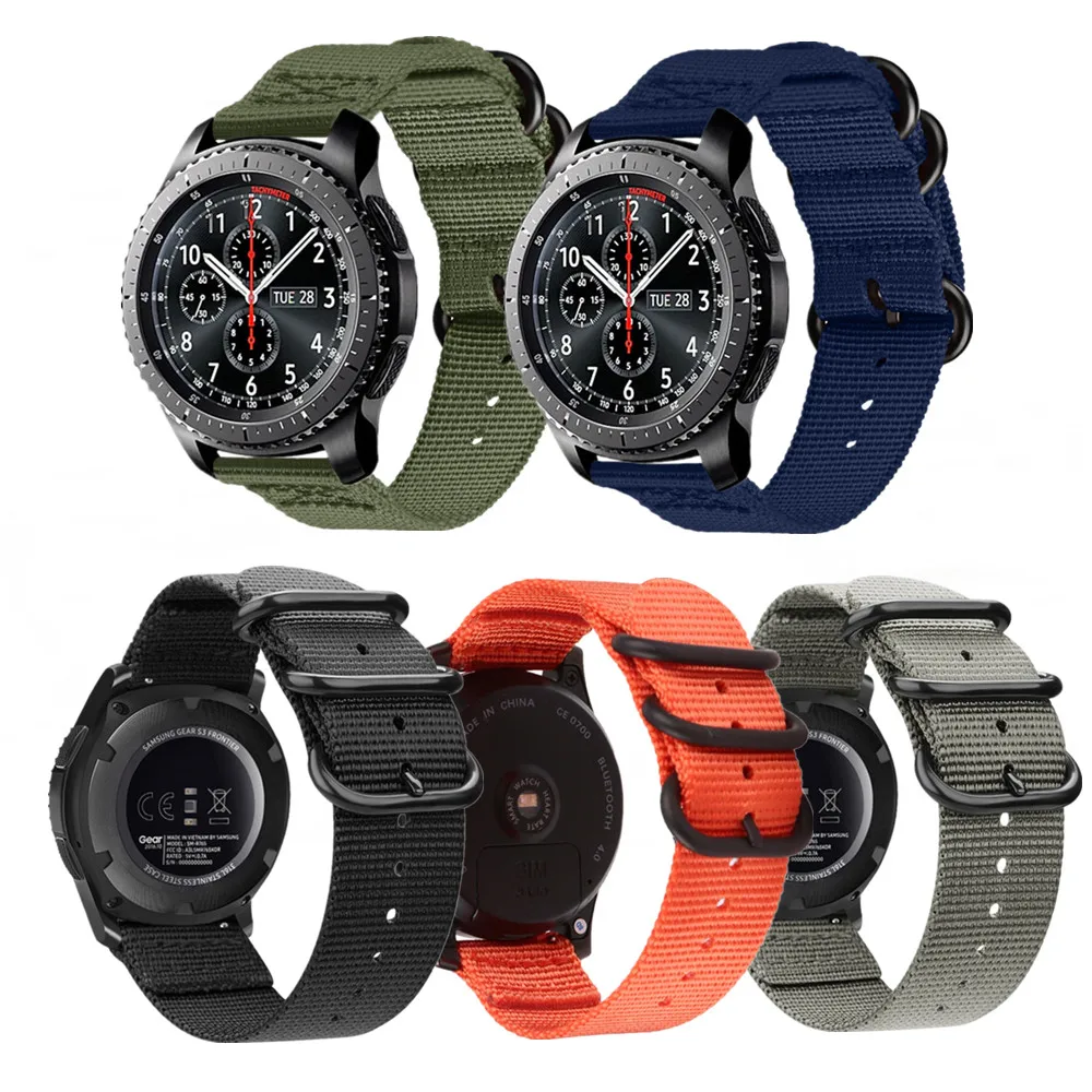 Ремешок нейлоновый спортивный 22 мм для Huawei Honor Watch GT2 Amazfit GTR 47 браслет Pride Band Samsung Gear