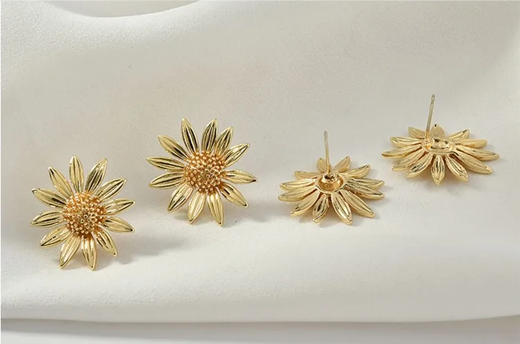 Покрытые медью 16 K настоящий золотой цвет весна маленькая Маргаритка цветок