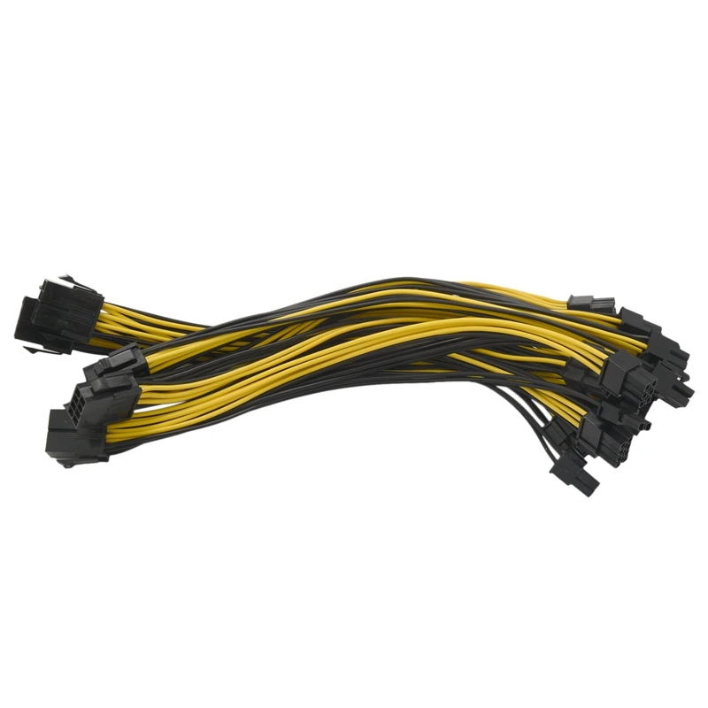 

5-Pack PCI-E 8Pin to 2X 8 Pin (6+2) Power Splitter Cable for PCIE PCI Express Image Card Y - Splitter Extension Cable