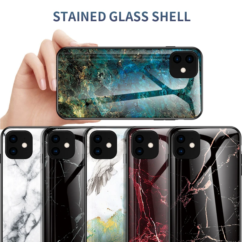 Чехол s для iPhone X Xs 11 Pro Max XR мраморный узор закаленное стекло задняя крышка чехол для телефона для iPhone 7 8 6 6s Plus 5S