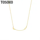 Женское Ожерелье TOSOKO, из нержавеющей стали, с кулоном в виде сердца, BSP799