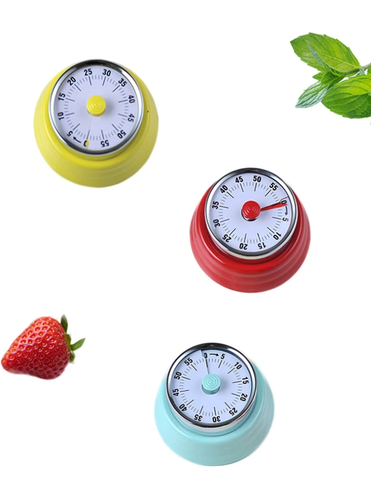 mechanical stopwatch countdown kitchen fridge magnets 60 minute clock cooking timer with loud alarm for kids study gadgets tools free global shipping