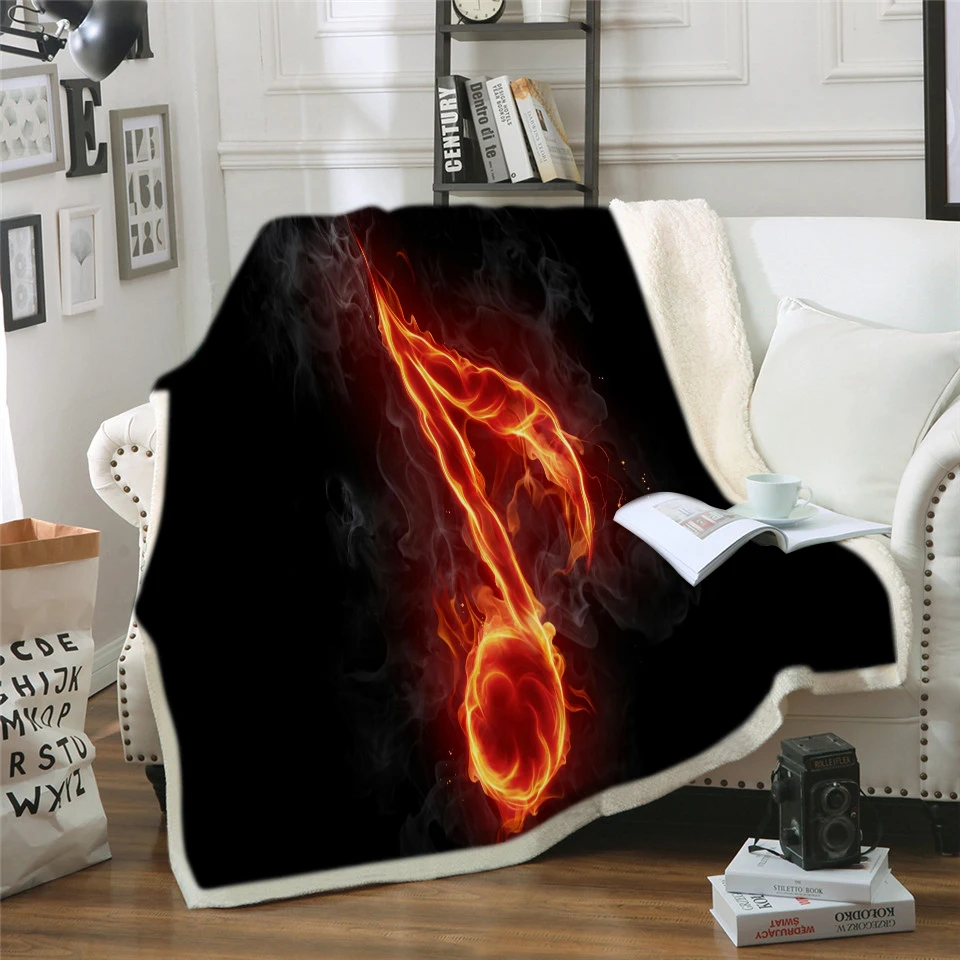 

Guitar Throw Blanket Instruments Strings Creativity Writing Songs Digital Classic Acoustic Music Fleece Blanket for Bed
