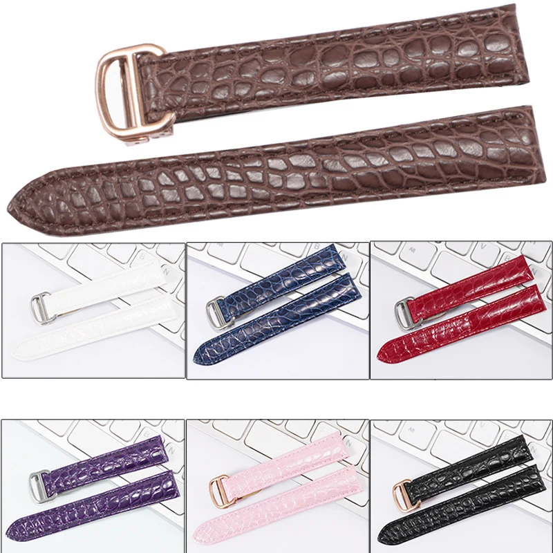 

Ремешок из крокодиловой кожи для женщин, аксессуары для наручных часов, браслет в стиле ретро, цепочка для соло, Лондонская серия, 14-24 мм