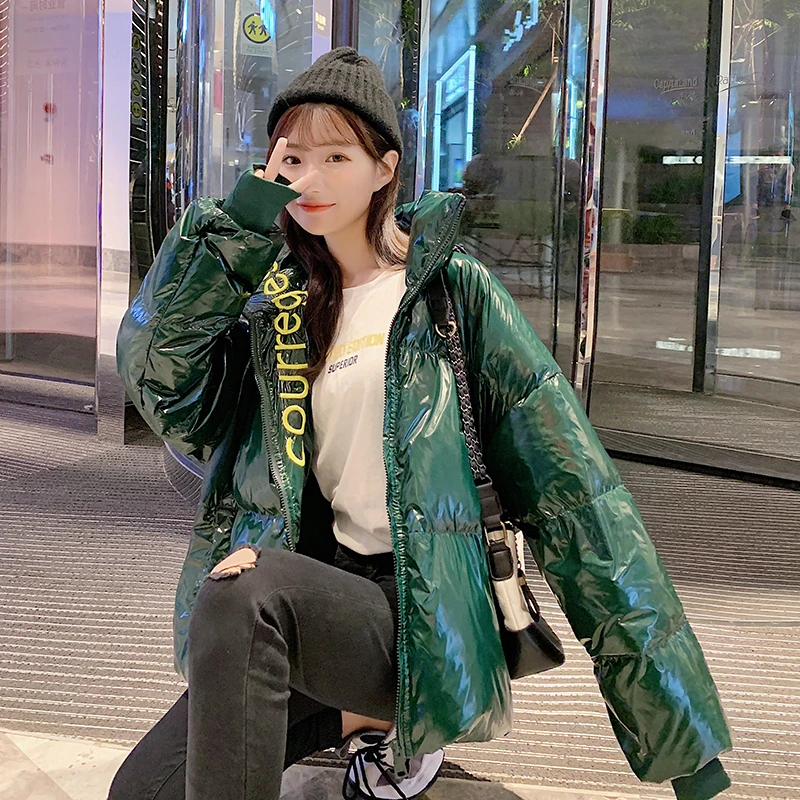 Хлопковое пуховое пальто для молодых женщин 2019 зимнее в студенческом стиле с