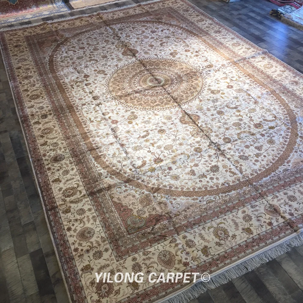 Goedkoop Yilong 12 'X 18' Grote Perzische Stijl Yilong Factory Handgemaakte Zijden Oosterse India Tapijt (WY294C)