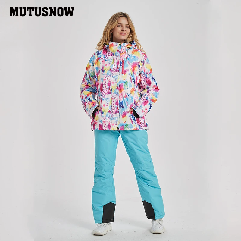 Новинка 2020 женский лыжный костюм ветронепроницаемый водонепроницаемый дышащий
