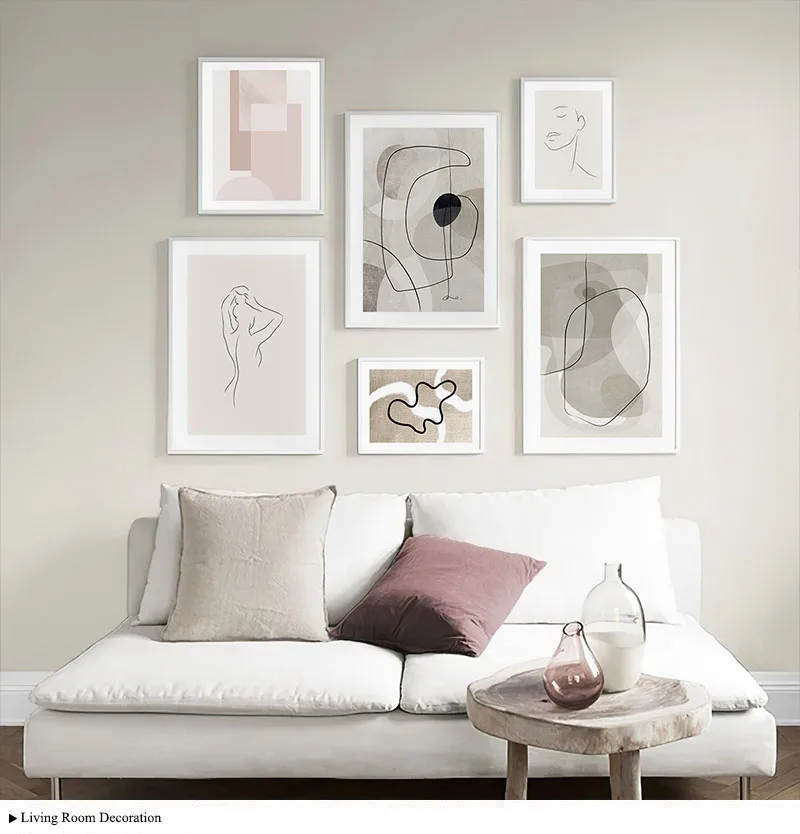 

Geometry Abstract Shape Painting Nordic Canvas Print Simplicity Art Vintage Poster Line Drawing Home Decor Wall Picture Modern