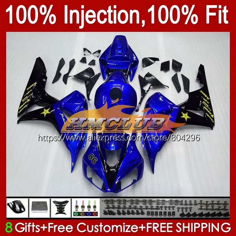 

OEM инъекция для HONDA CBR 1000RR глянцевый синий 1000CC CBR 1000 RR 15No.21 CBR1000RR 06 07 CBR1000 RR 2006 2007 100% обтекатели