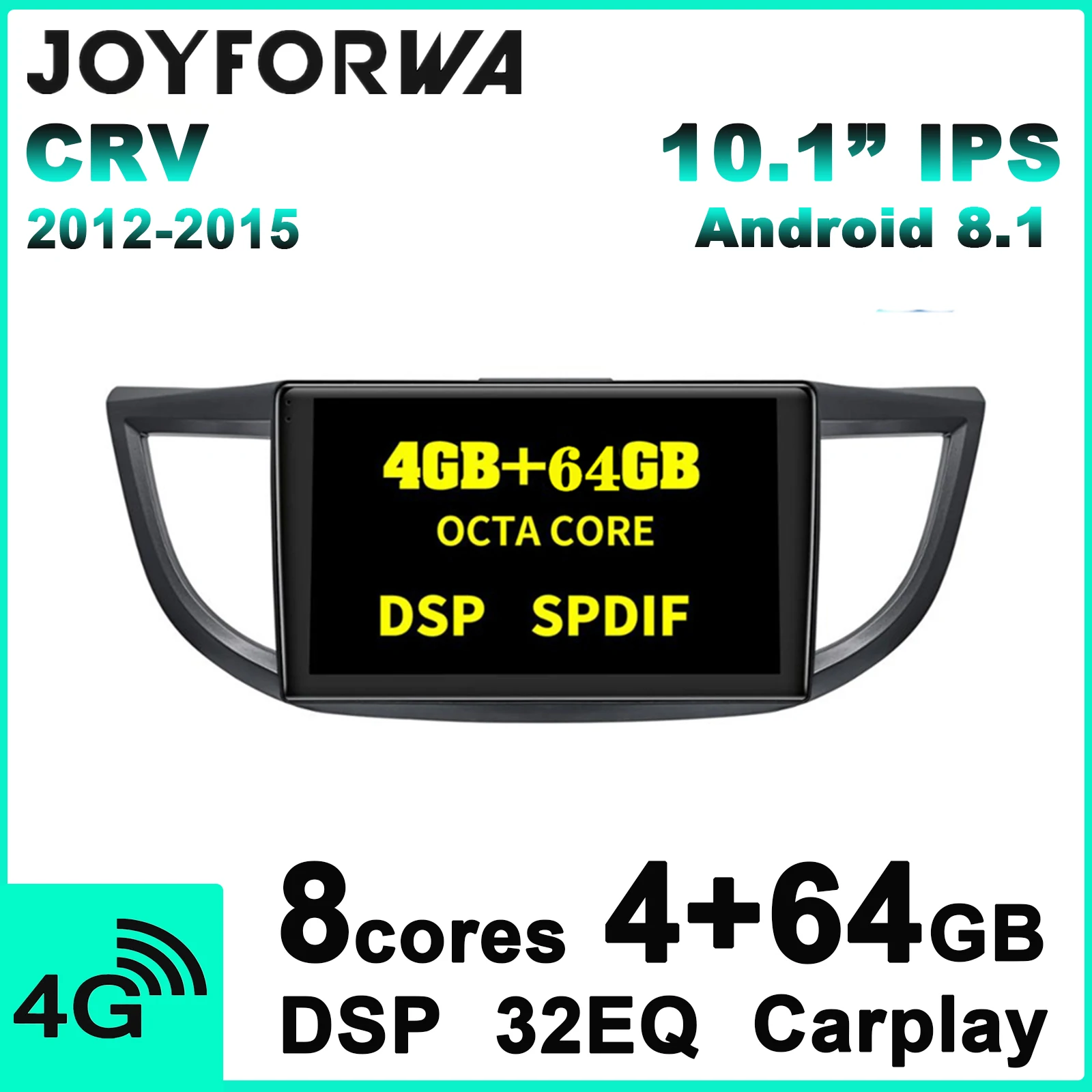 Автомобильный мультимедийный радиоприемник SPDIF 10 1 дюйма Android 8 для Honda CRV 2012 2015 GPS DSP