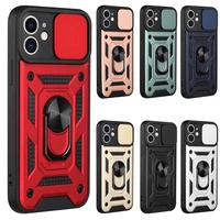 magnetic finger ring case for iphone xs max xr x 11 12 13 pro max se 2020 7 8 plus slide camera shockproof bumper tpu back cover