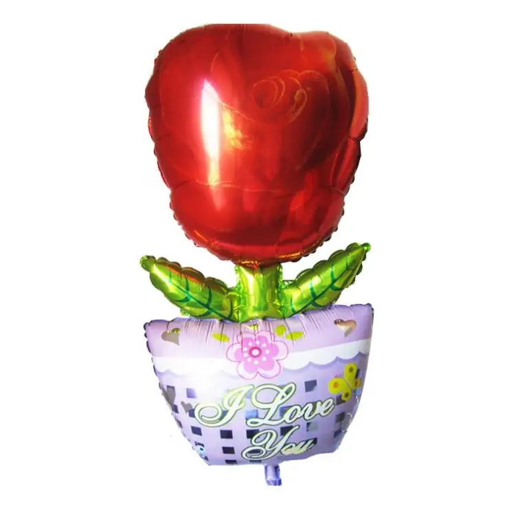 

70*46CM I Love You Rose Balloon Large Valentine's Day Wedding Decoration Rose Balloons Flower Ball Birthday Party Supplies