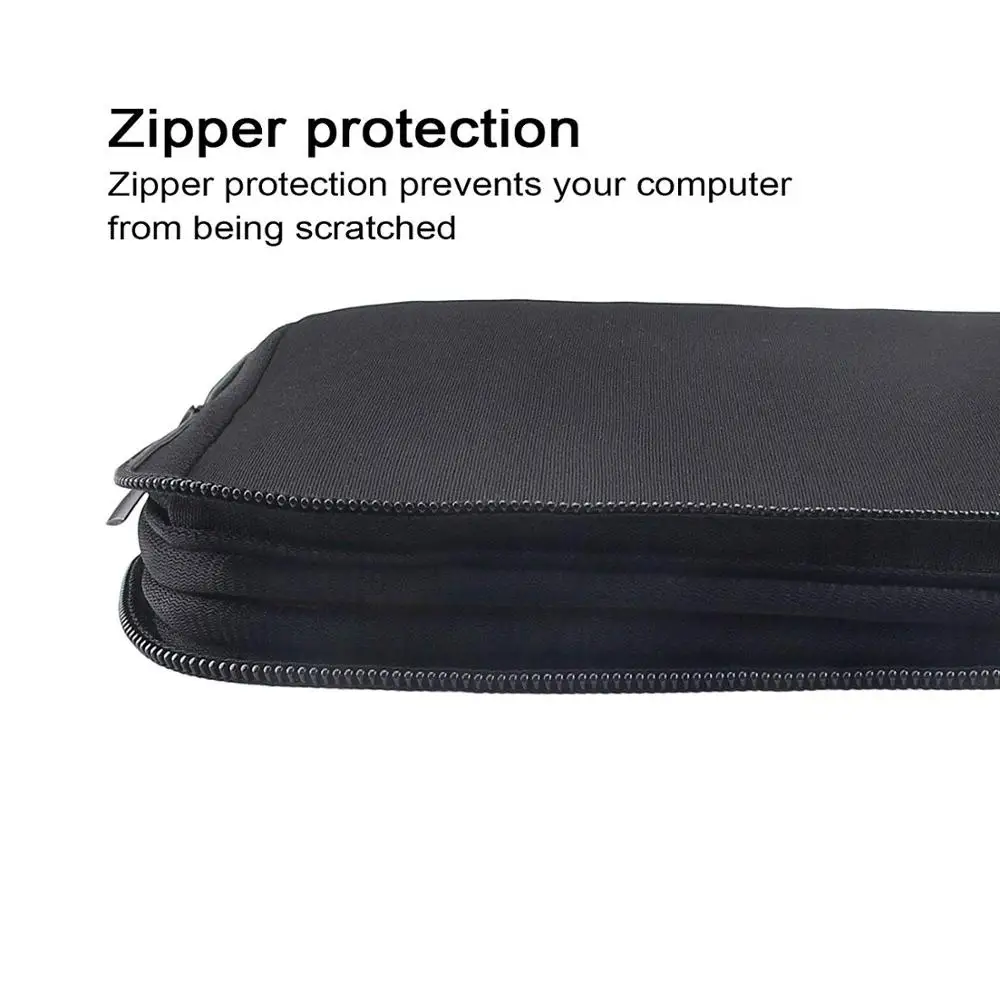Чехол для ноутбука 14 дюймов однотонный черный водонепроницаемый неопреновый