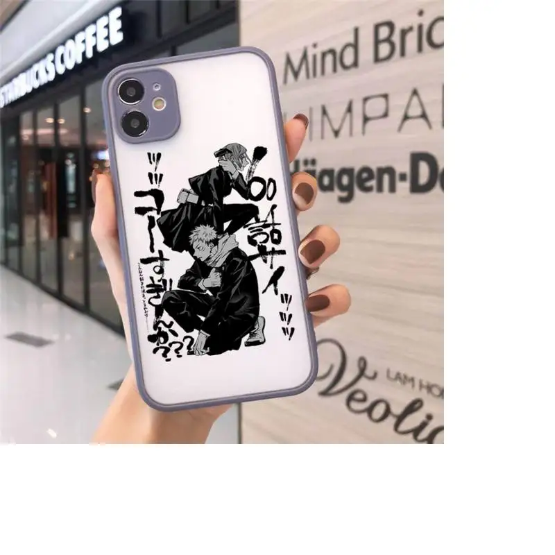 

Jujutsu Kaisen Phone Case matte transparent For gray iPhone 7 8 x xs xr 11 12 pro plus max mini Funda Clear