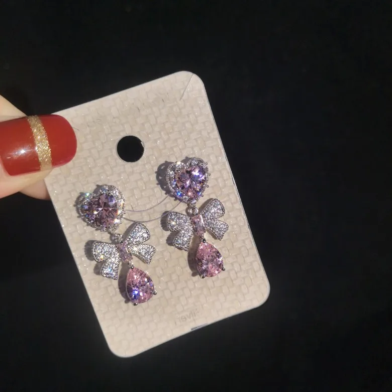 Роскошные серьги NPKDS из пшеницы длинная водяная капля зеленый циркон микро-набор