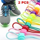 1 пара разноцветных эластичных шнурков с блокировкой без галстука шнурки для детей и взрослых унисекс быстрые и легкие теннисные туфли с кружевами шнурки 90-100 см