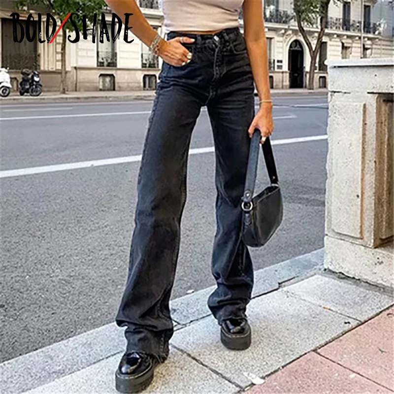 

Bold Shade Boyfriend Vintage Skater Style Baggy Jeans Streetwear 90s Grunge Denim Pants Women Fashion Indie Aesthetic Trousers